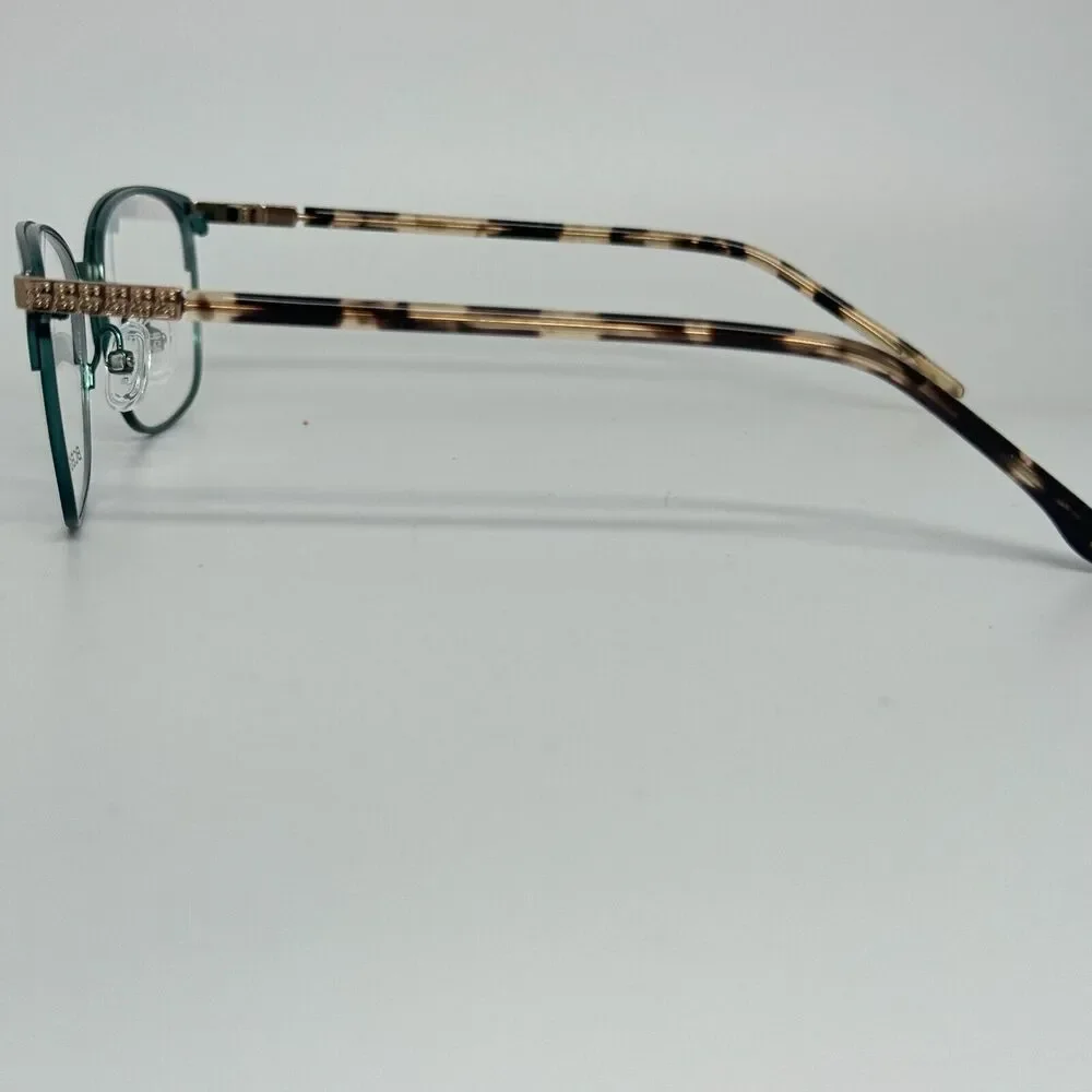 BCBGMAXAZRIA TRINA Emerald‎ Gunmetal EYEGLASSES FRAME 49-16-130mm h14116